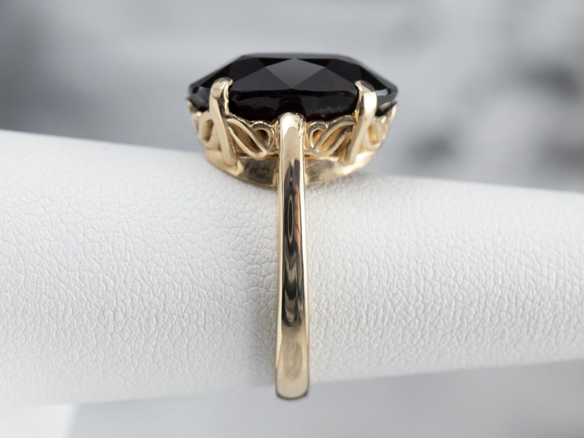 Pyrope Garnet Gold Statement Ring