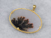 Dendritic Agate East to West Gold Pendant
