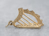 Celtic Harp 14K Gold Charm