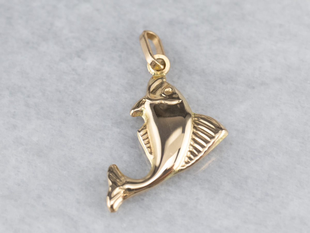 14K Gold Fish Charm