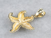 Textured 14K Gold Starfish Pendant