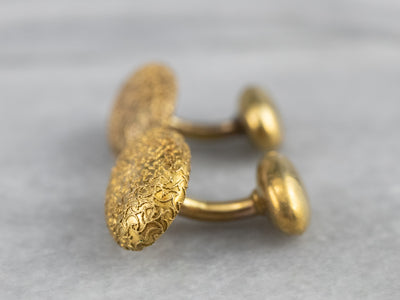 Antique Textured Gold Cufflinks
