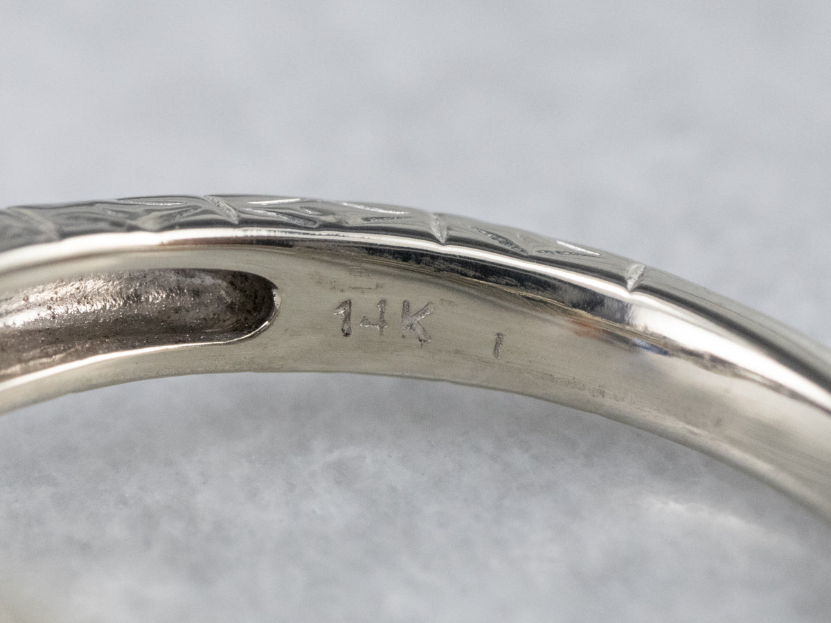 Modern Sapphire and Diamond Anniversary or Engagement Ring