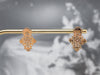 Etched Gold Ethiopian Cross Stud Earrings