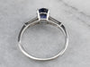 Sapphire Diamond Platinum Engagement Ring
