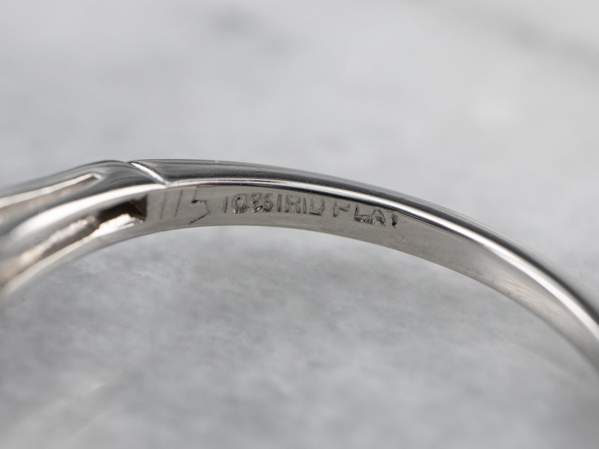 Sapphire Diamond Platinum Engagement Ring