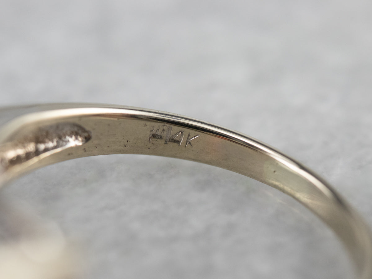 Cushion Cut Garnet White Gold Ring