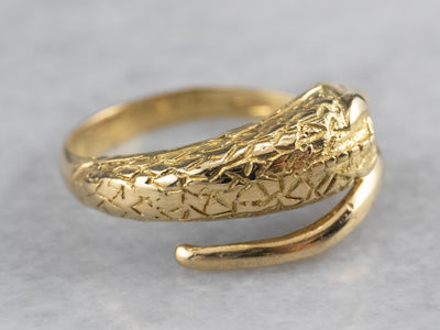18K Yellow Gold Swan Wrap Ring