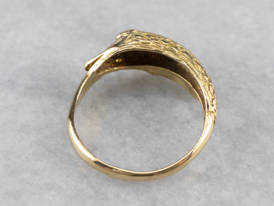 18K Yellow Gold Swan Wrap Ring