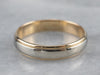 Classic Two Tone Gold Wedding Band