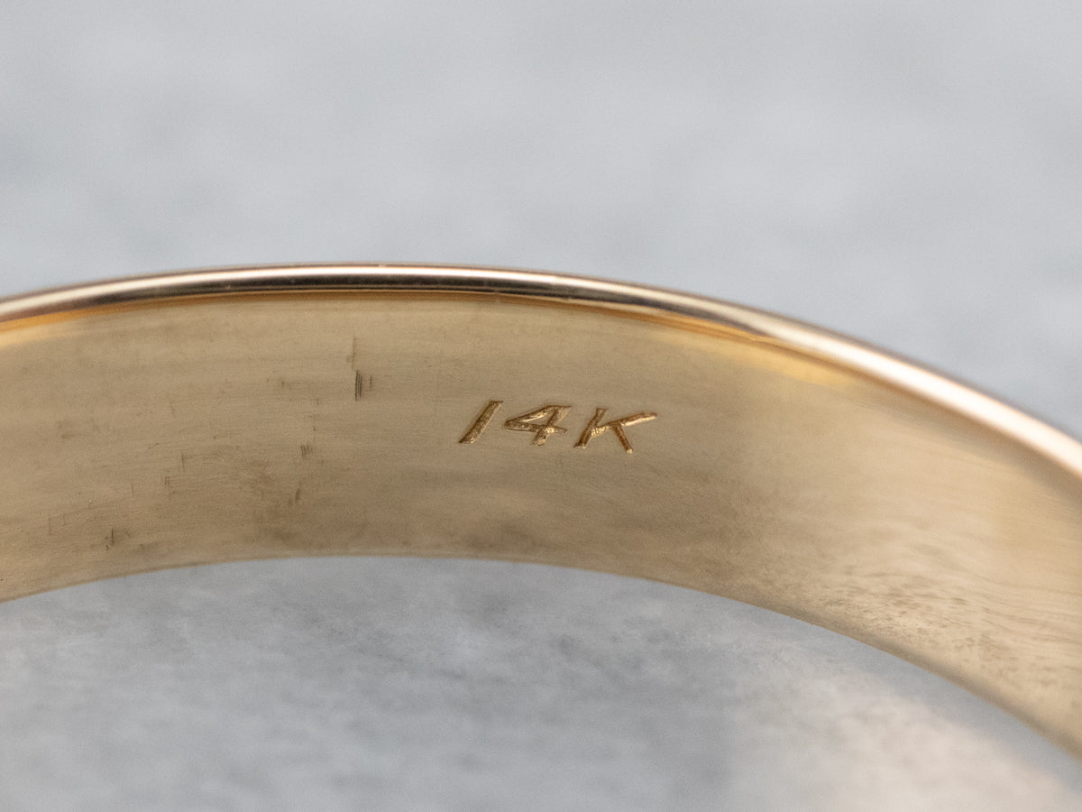 Classic Two Tone Gold Wedding Band