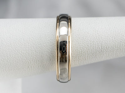 Classic Two Tone Gold Wedding Band
