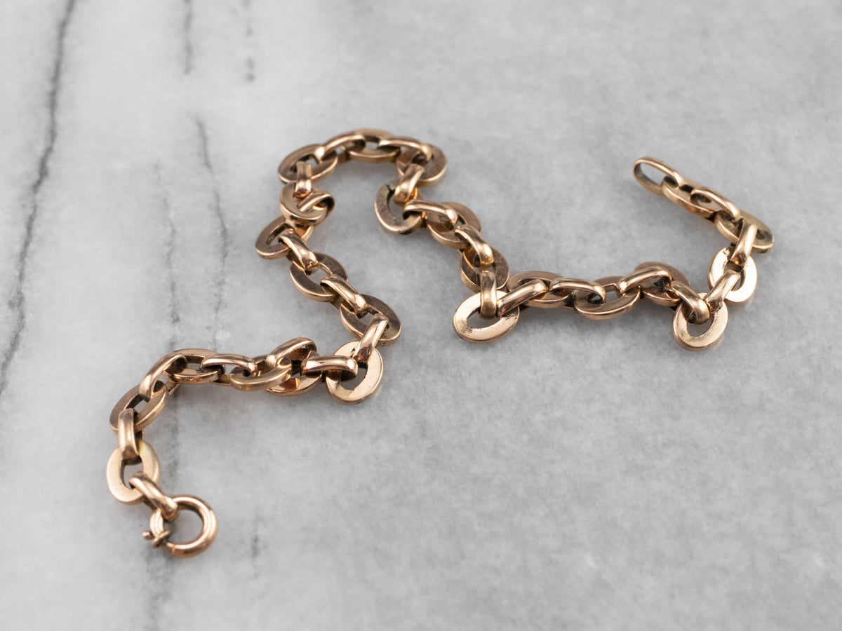Rose 14K Gold Chain Bracelet