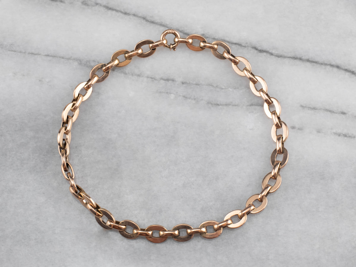 Rose 14K Gold Chain Bracelet