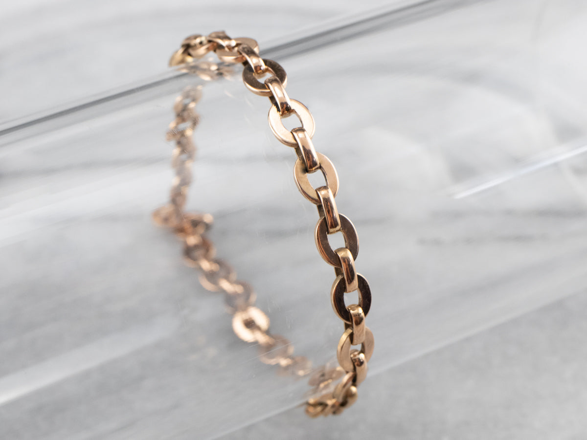 Rose 14K Gold Chain Bracelet