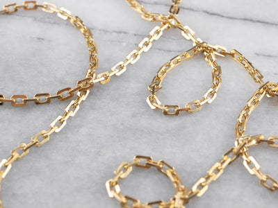 Bold Yellow Gold Rectangle Link Chain