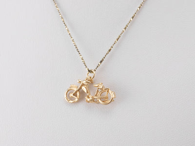 14K Gold Motorcycle Charm