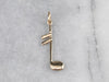14K Gold Music Note Charm Pendant