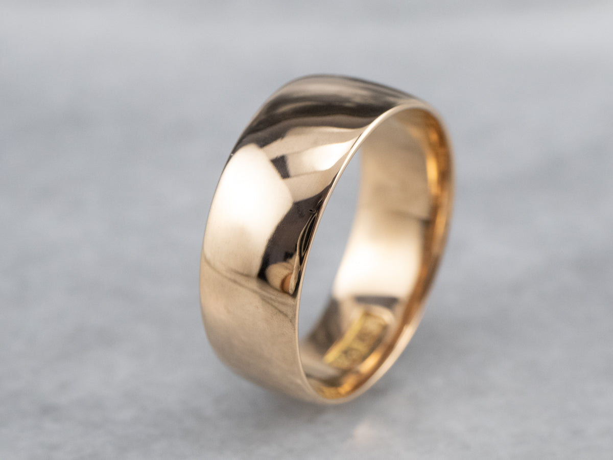 Unisex Antique Rose Gold Band