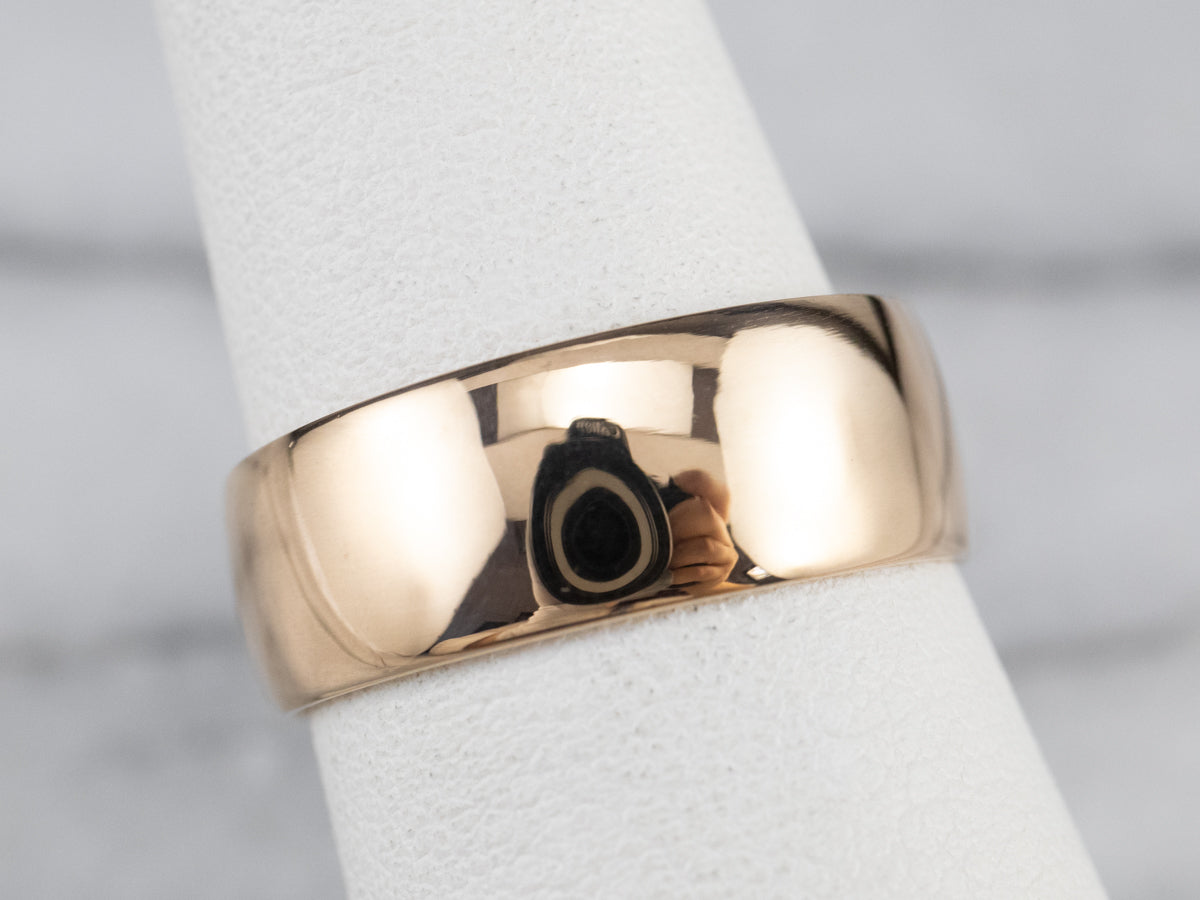 Unisex Antique Rose Gold Band