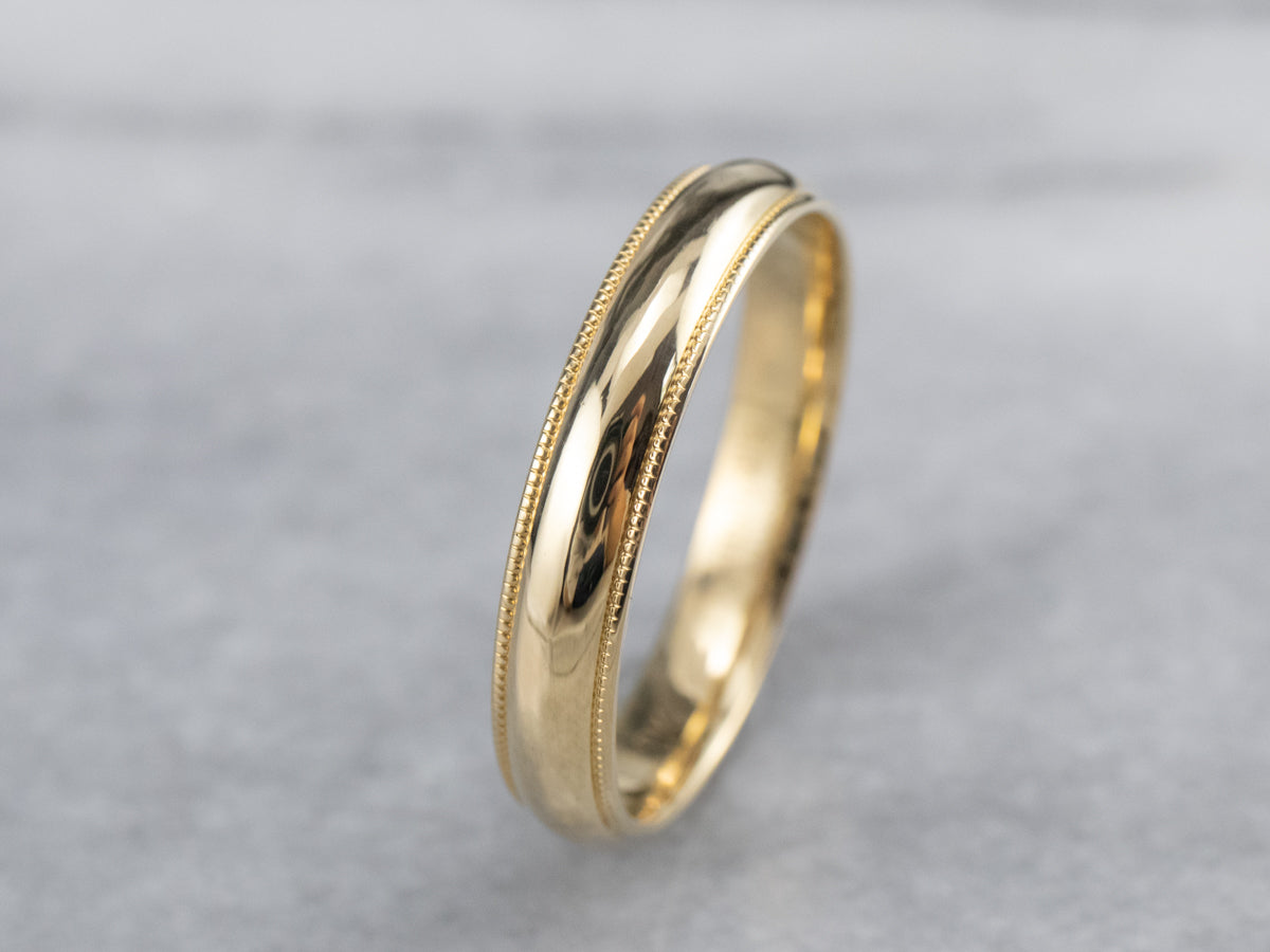 Vintage Yellow 18K Gold Band