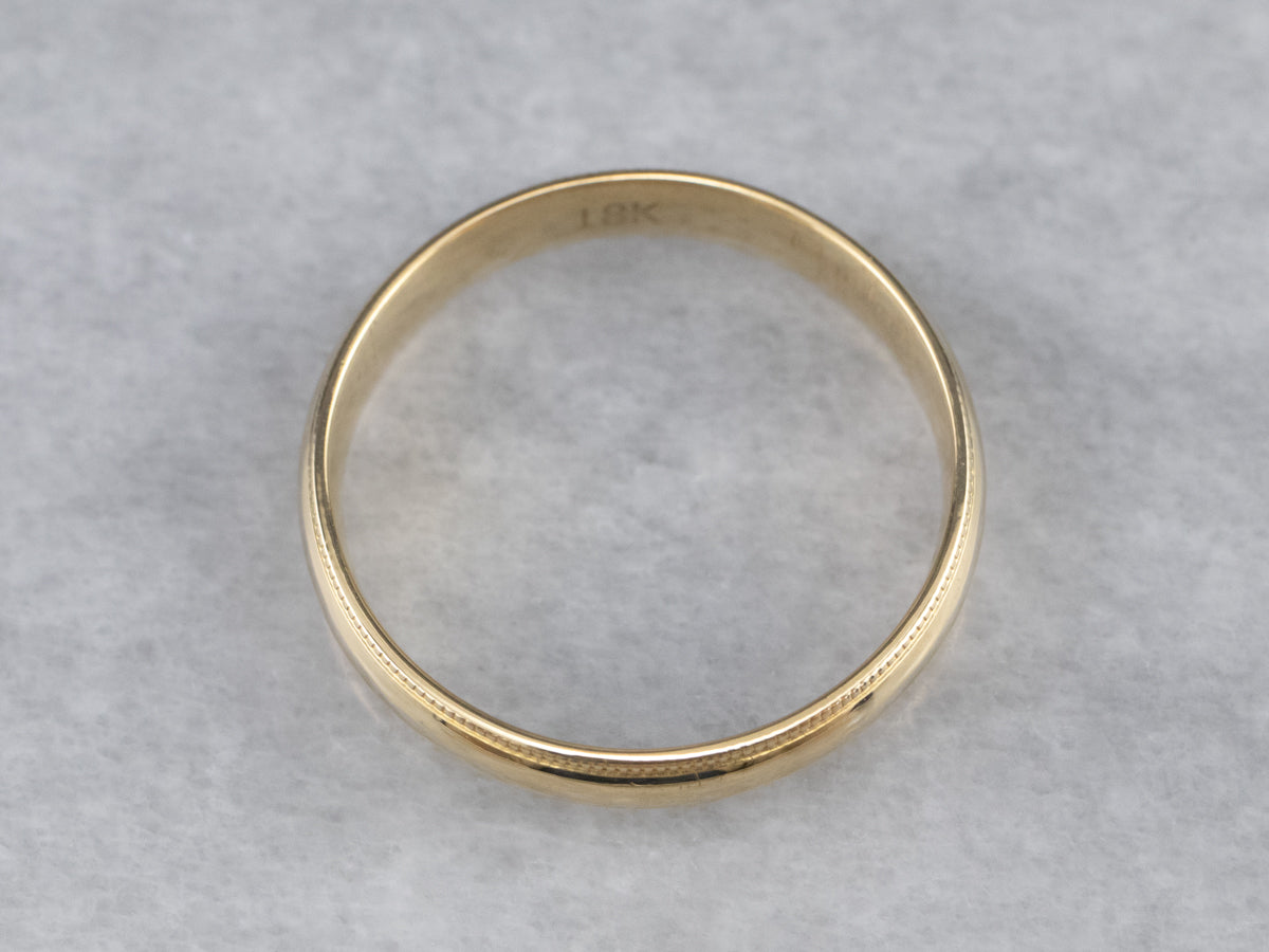 Vintage Yellow 18K Gold Band
