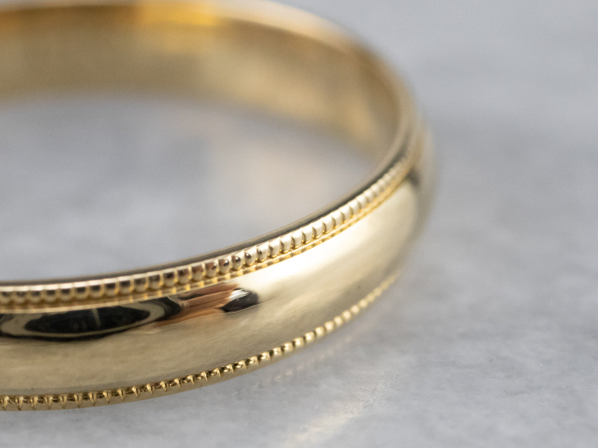 Vintage Yellow 18K Gold Band