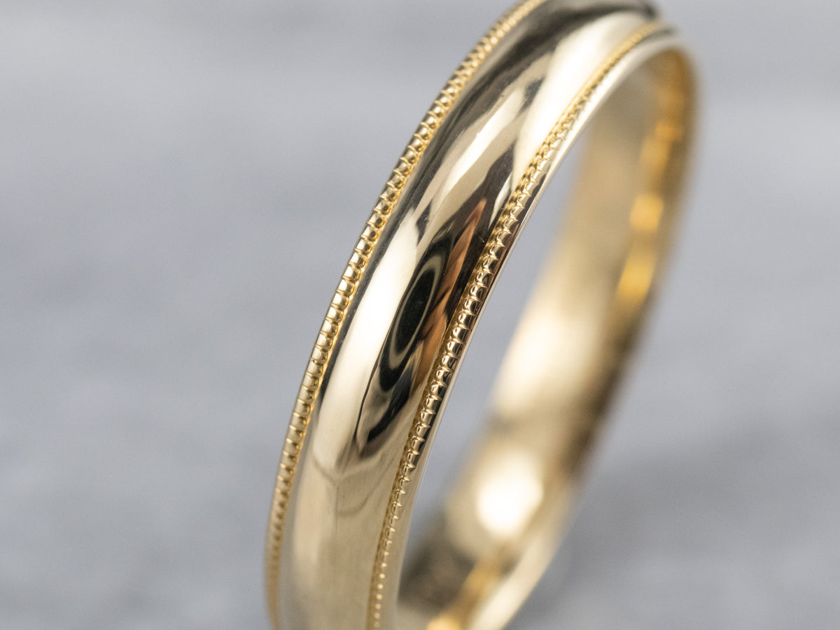 Vintage Yellow 18K Gold Band