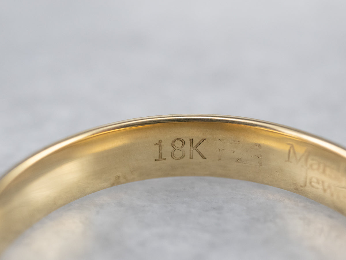 Vintage Yellow 18K Gold Band