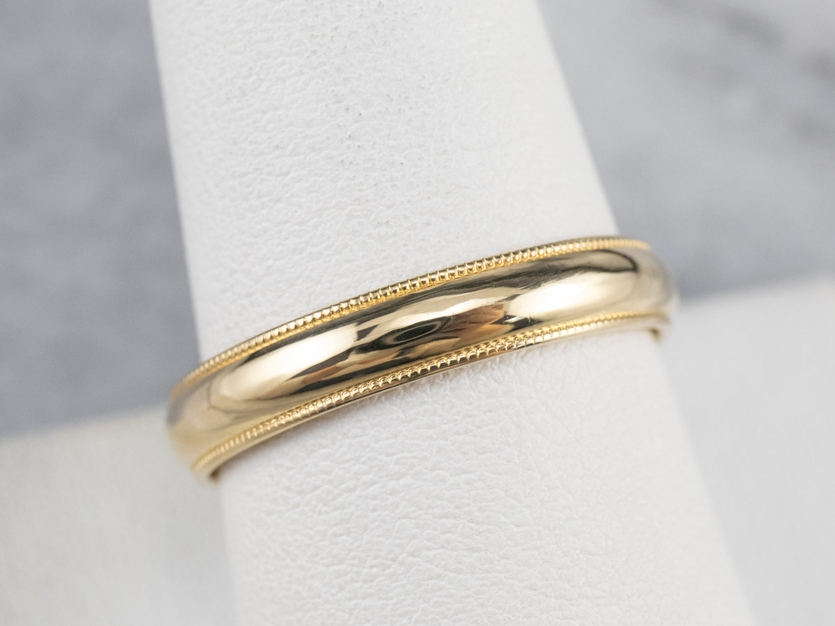 Vintage Yellow 18K Gold Band