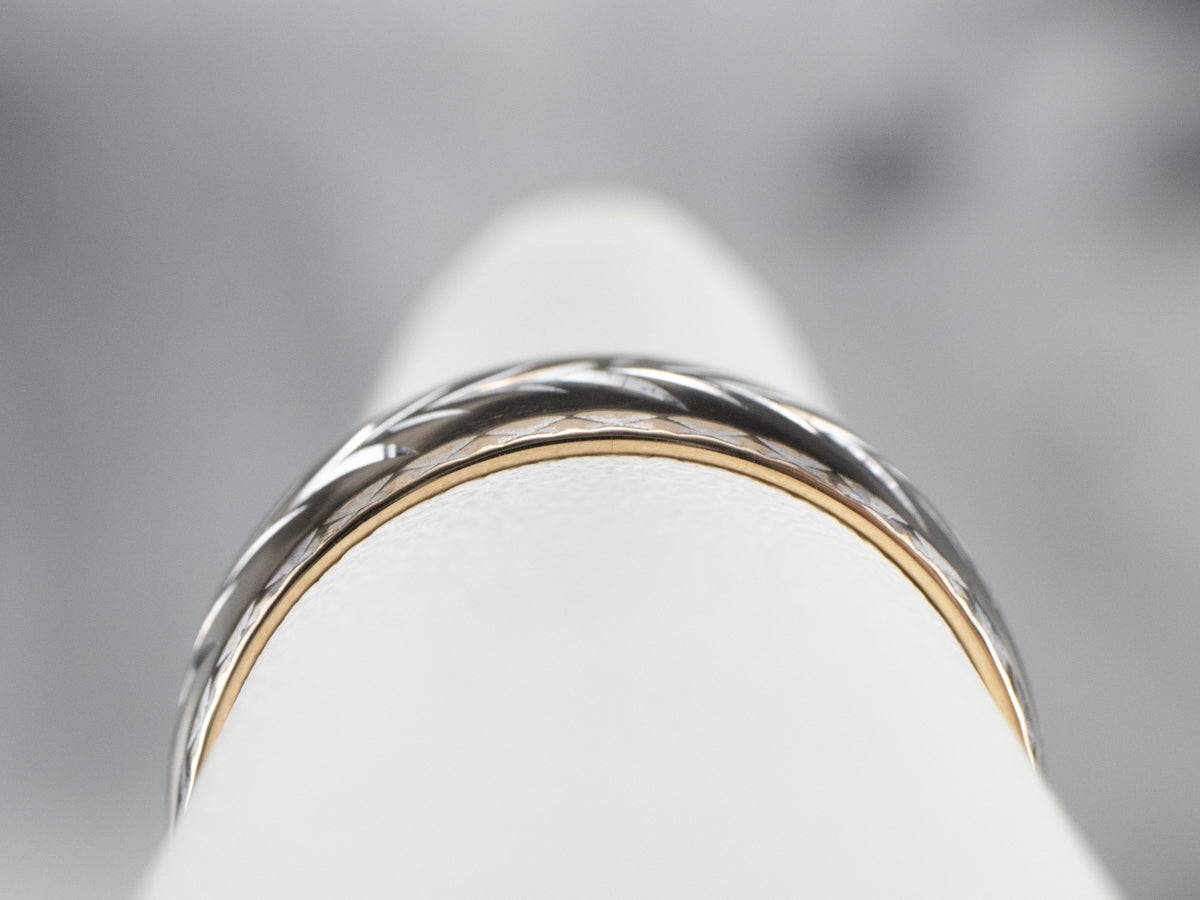 Vintage Wheat Pattern Wedding Band