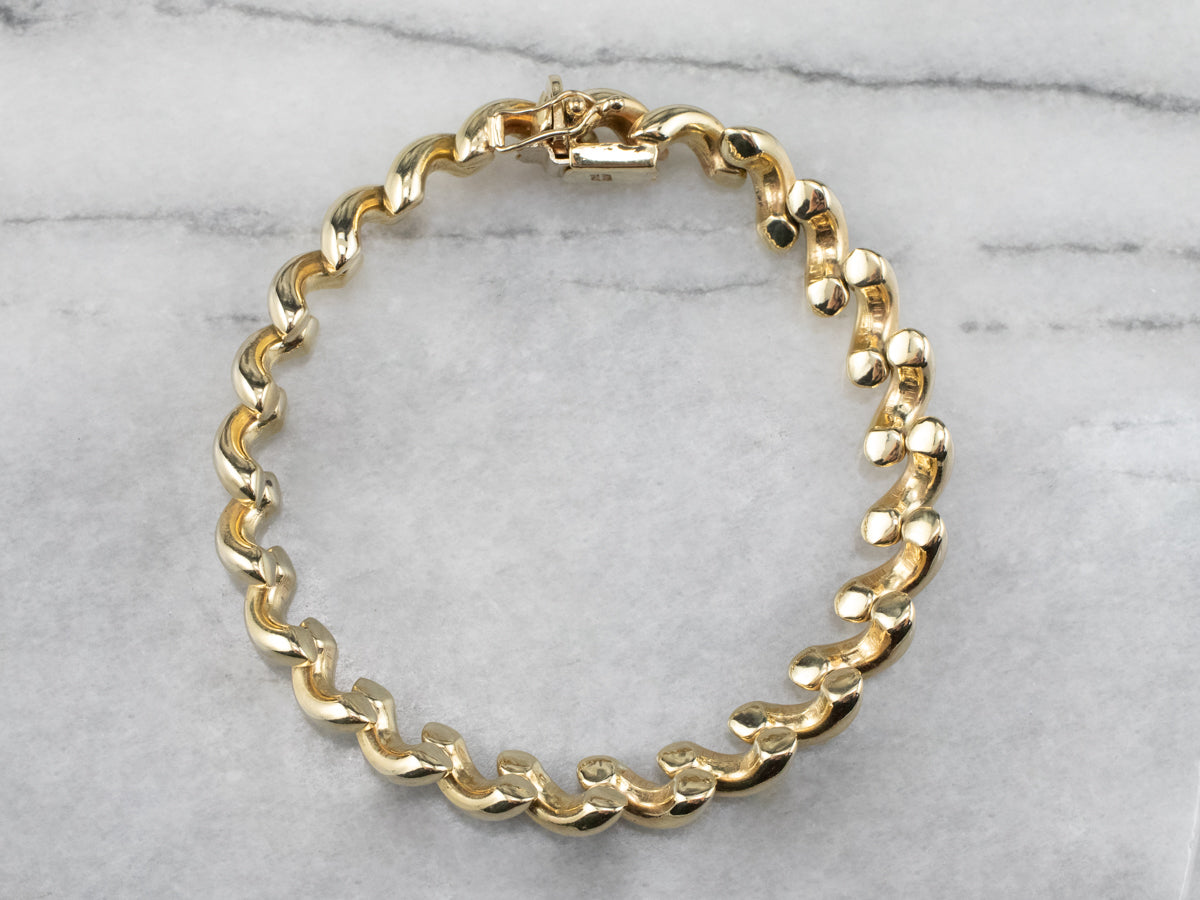 Yellow 14K Gold San Marco Chain Bracelet