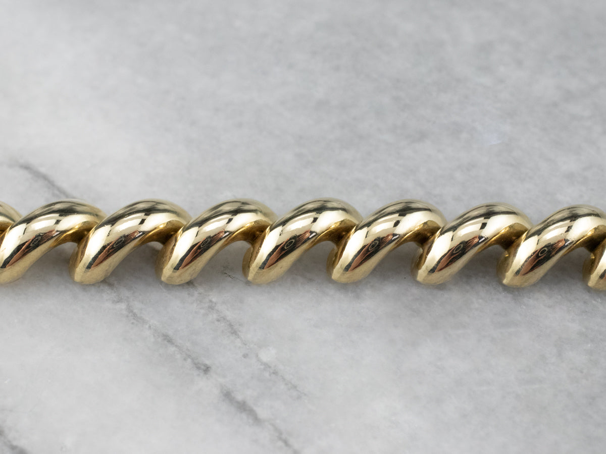 Yellow 14K Gold San Marco Chain Bracelet