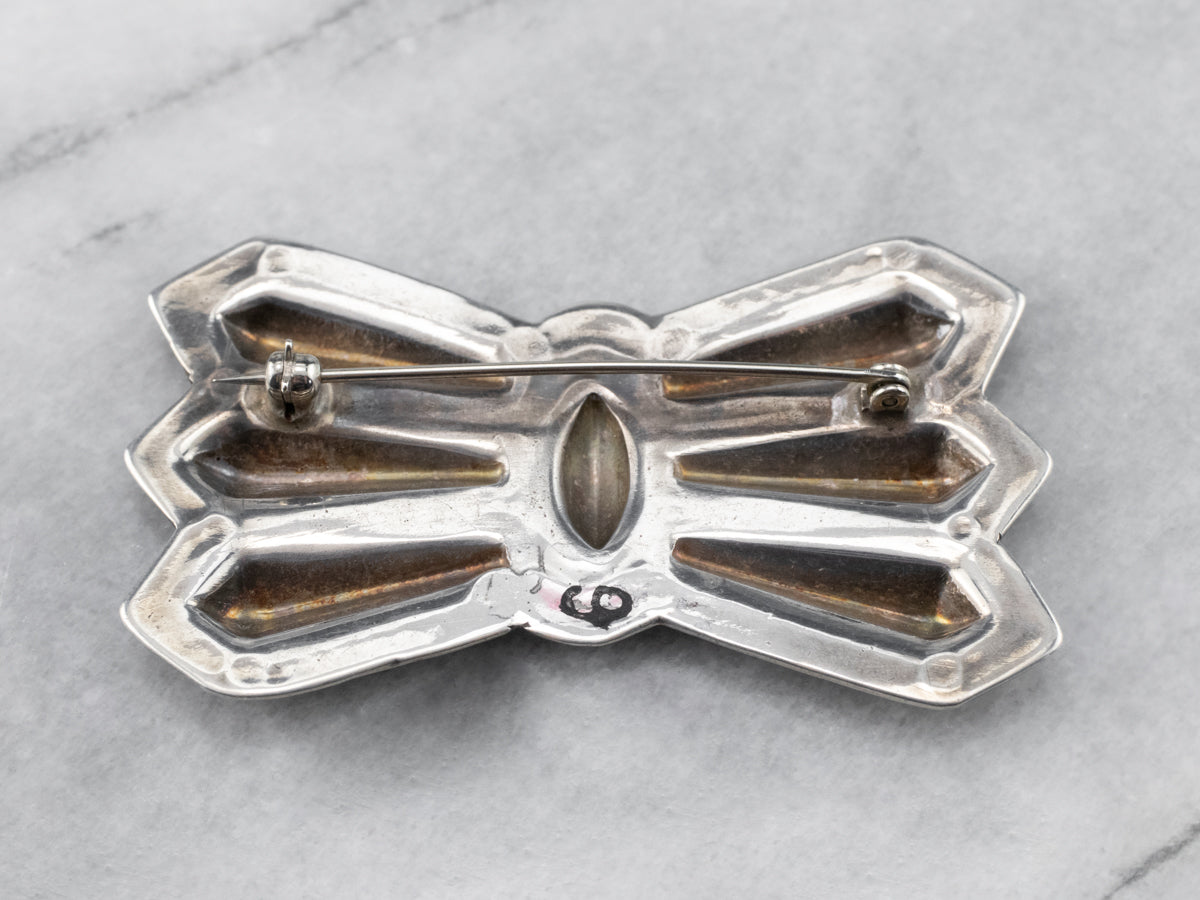 Sterling Silver Native American Bow Brooch