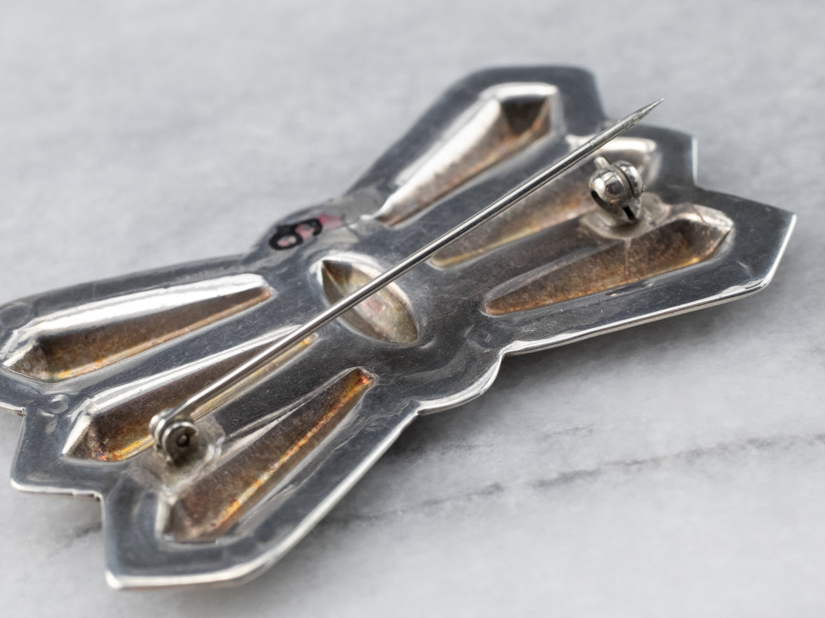 Sterling Silver Native American Bow Brooch