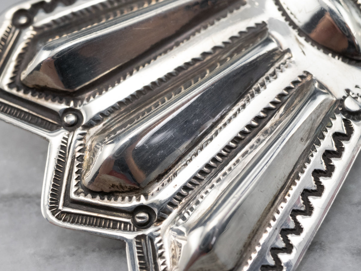 Sterling Silver Native American Bow Brooch