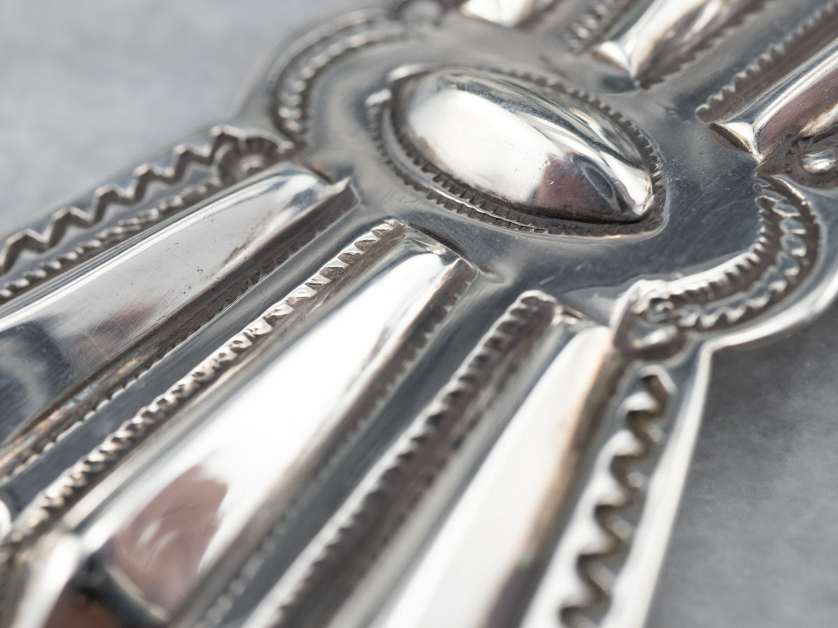 Sterling Silver Native American Bow Brooch