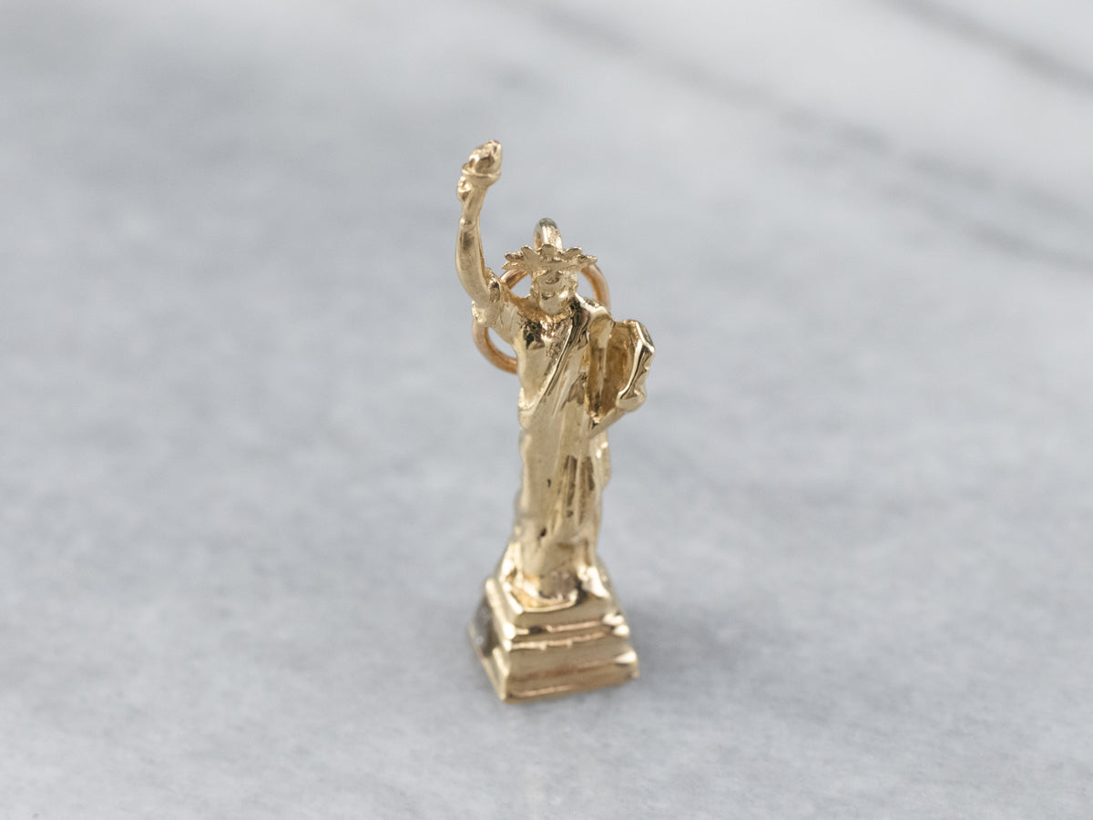 Vintage 14K Gold Statue of Liberty Charm