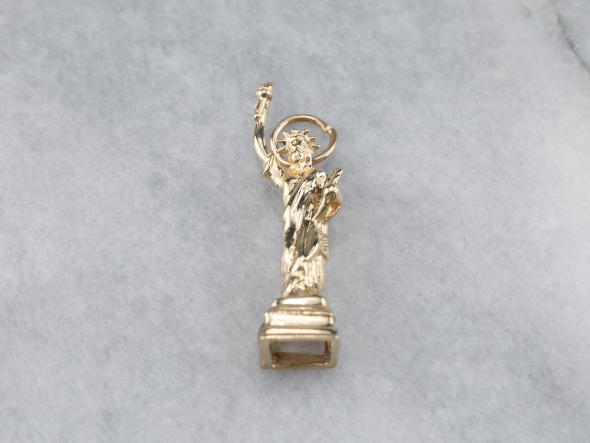 Vintage 14K Gold Statue of Liberty Charm