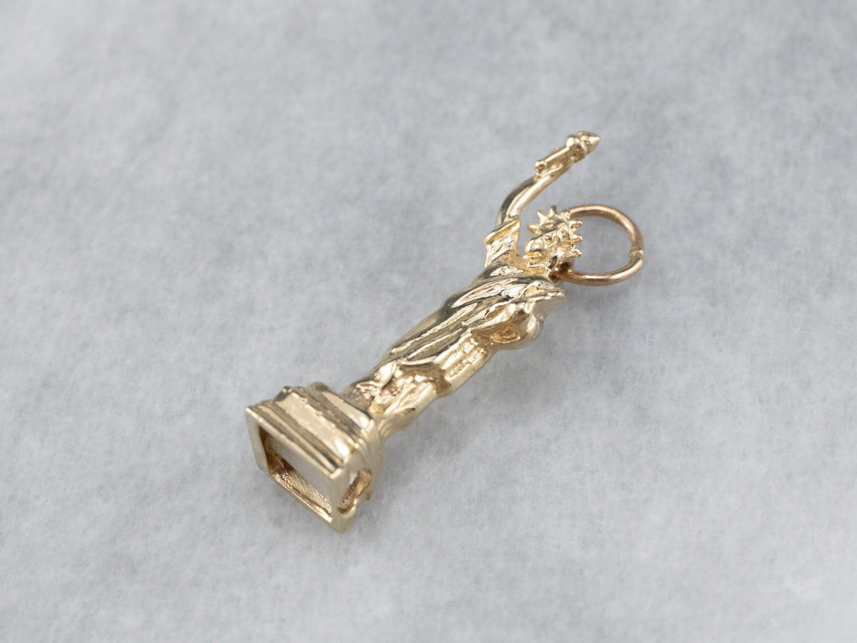 Vintage 14K Gold Statue of Liberty Charm