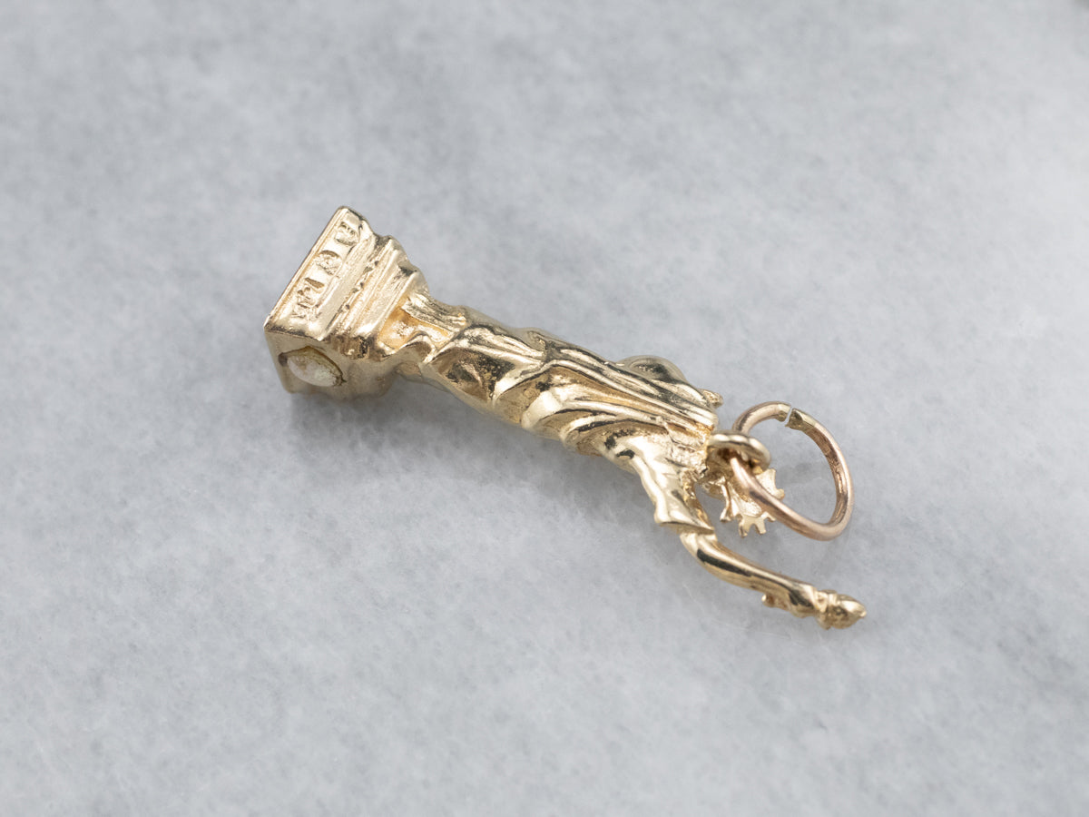 Vintage 14K Gold Statue of Liberty Charm