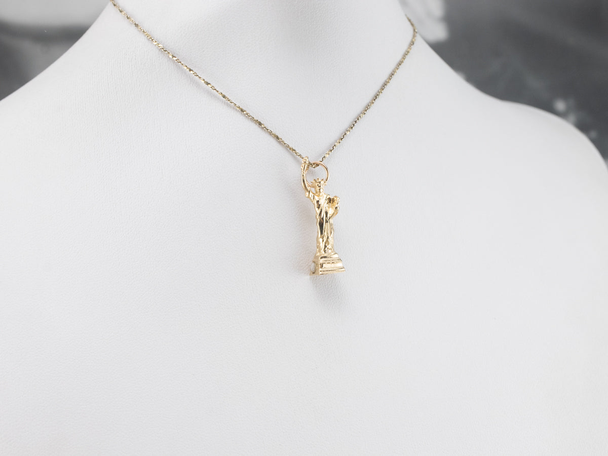 Vintage 14K Gold Statue of Liberty Charm
