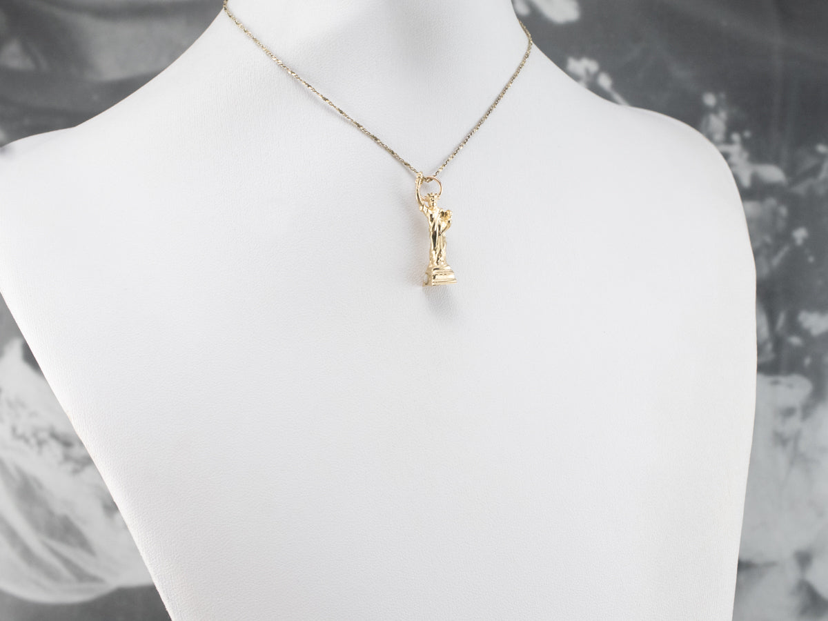 Vintage 14K Gold Statue of Liberty Charm