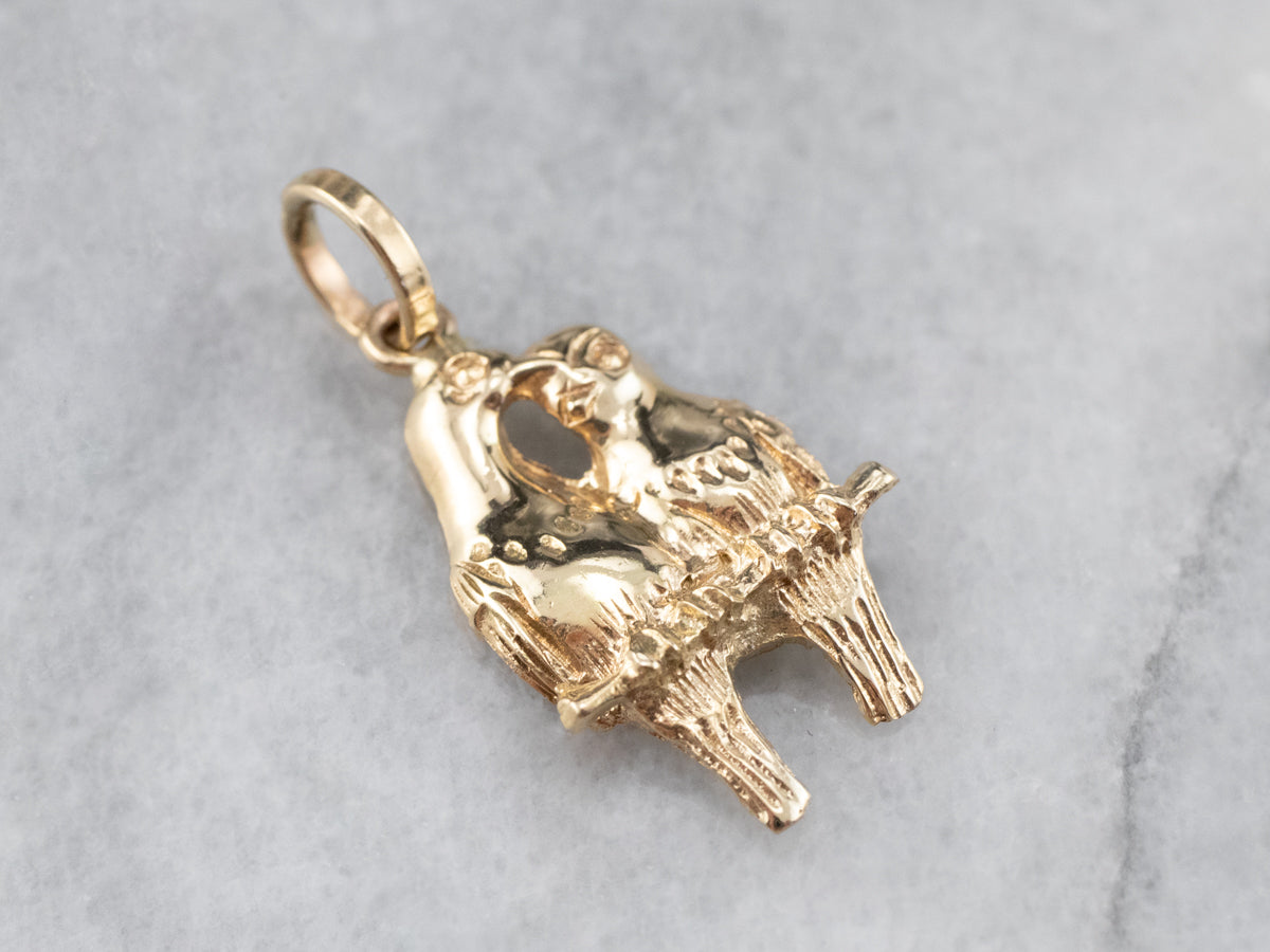 Sweet Gold Love Birds Pendant