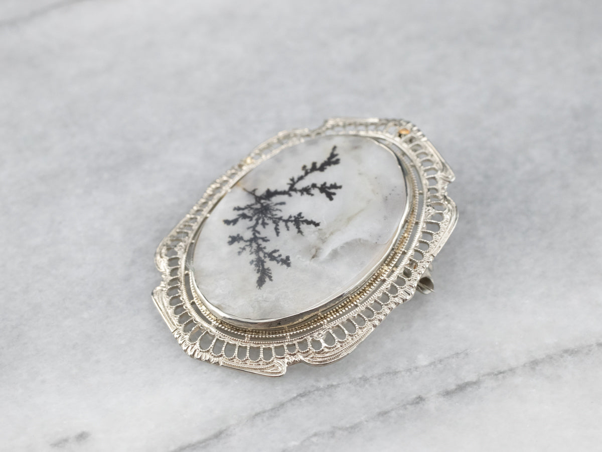 Shazar Stone Agate Brooch or Pendant