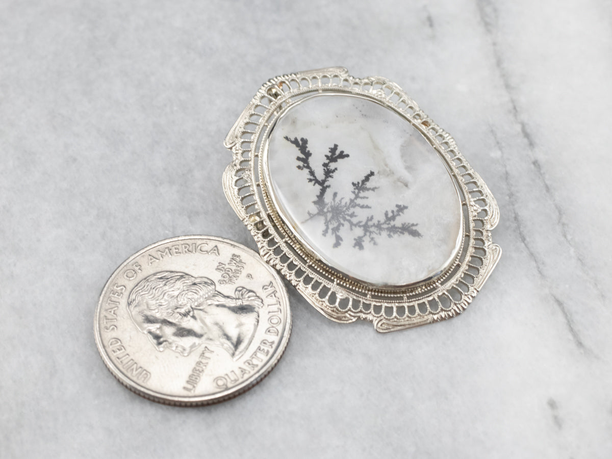 Shazar Stone Agate Brooch or Pendant