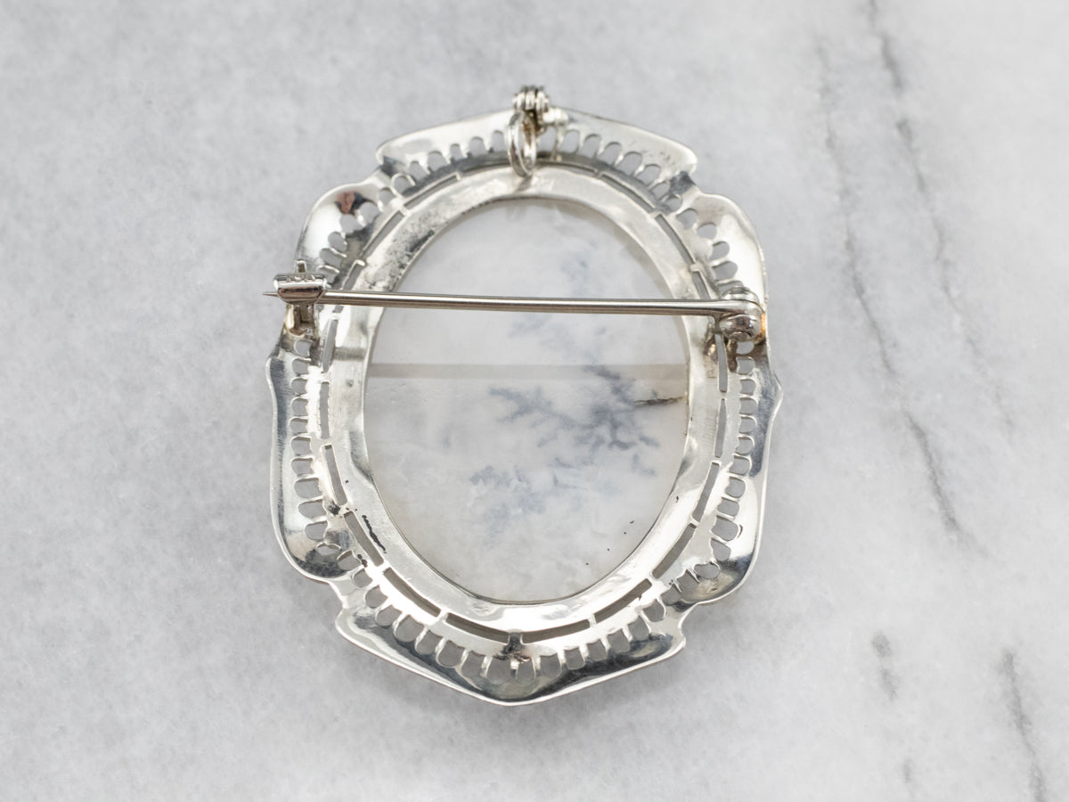 Shazar Stone Agate Brooch or Pendant