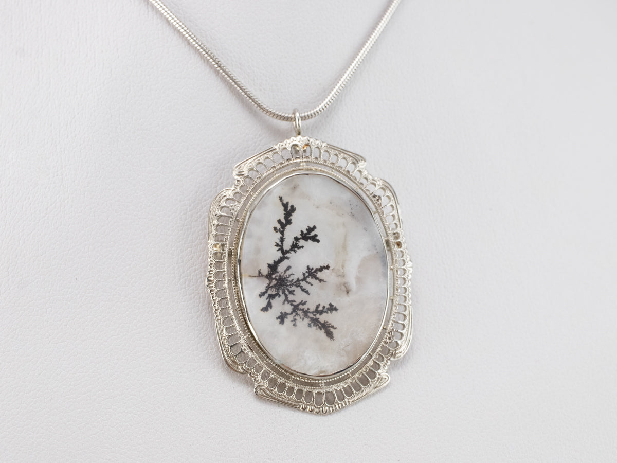 Shazar Stone Agate Brooch or Pendant