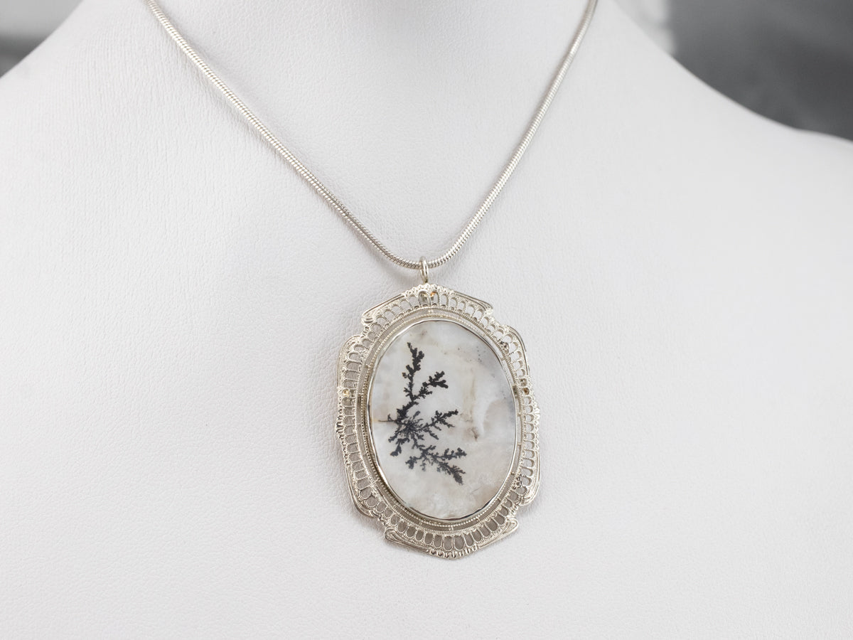 Shazar Stone Agate Brooch or Pendant