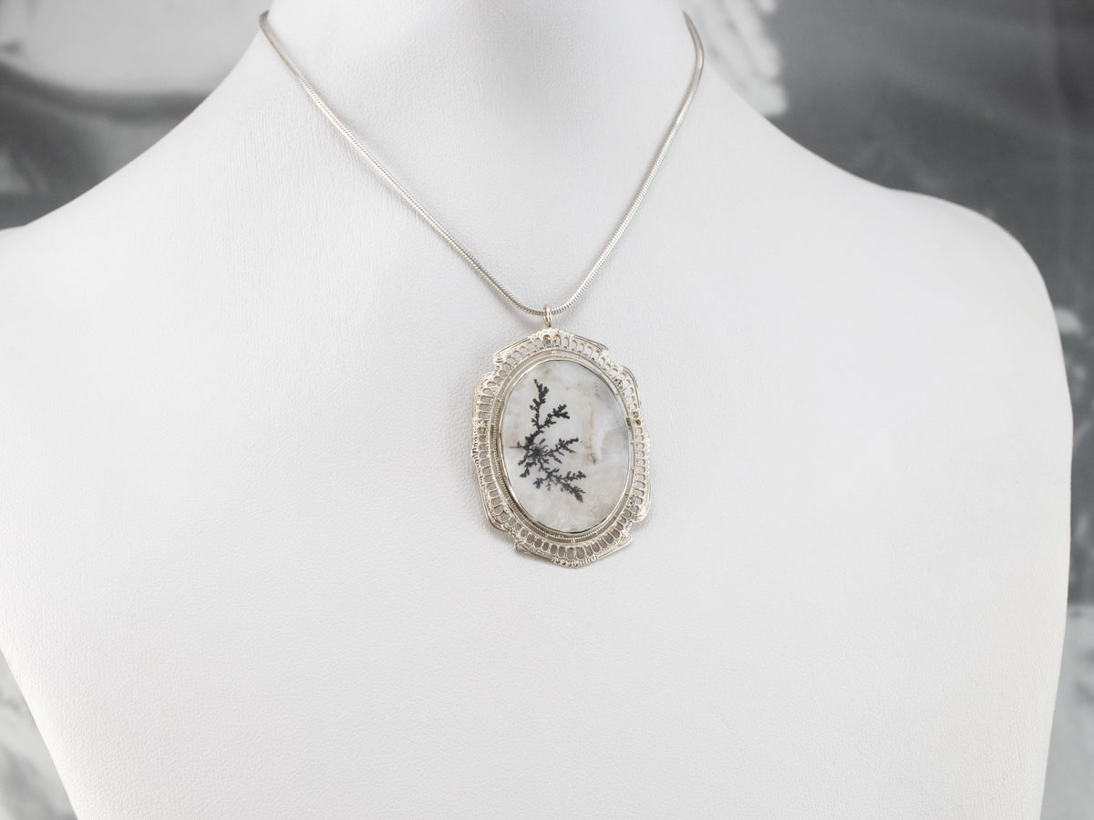 Shazar Stone Agate Brooch or Pendant